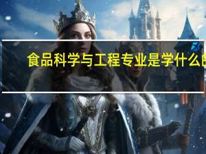 食品科学与工程专业是学什么的