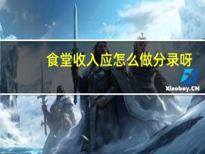 食堂收入应怎么做分录呀