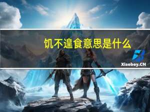 饥不遑食意思是什么
