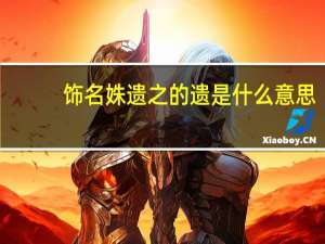 饰名姝遗之的遗是什么意思