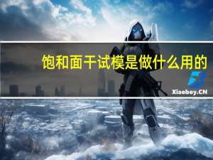 饱和面干试模是做什么用的