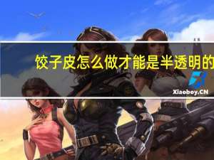 饺子皮怎么做才能是半透明的