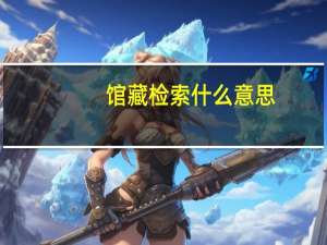 馆藏检索什么意思