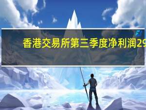 香港交易所第三季度净利润29.5亿港元预估28亿港元；第三季度收入及其他收益50.8亿港元预估49.2亿港元