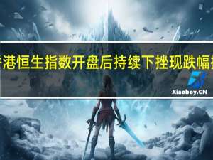 香港恒生指数开盘后持续下挫现跌幅扩大至3%