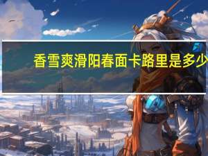 香雪爽滑阳春面卡路里是多少