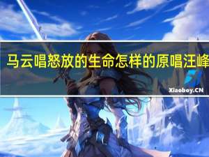 马云唱怒放的生命怎样的原唱汪峰评论