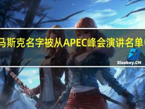 马斯克名字被从APEC峰会演讲名单中删除