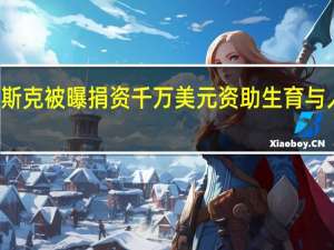 马斯克被曝捐资千万美元资助生育与人口项目