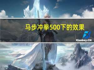 马步冲拳500下的效果（马步冲拳）