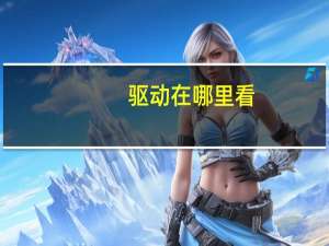 驱动在哪里看