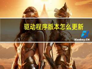 驱动程序版本怎么更新