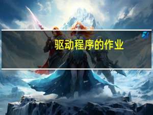 驱动程序的作业