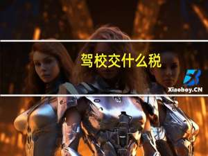 驾校交什么税