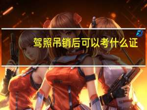 驾照吊销后可以考什么证