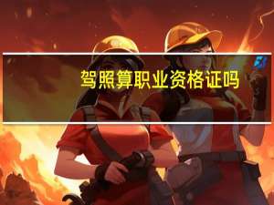 驾照算职业资格证吗