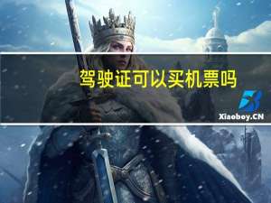 驾驶证可以买机票吗
