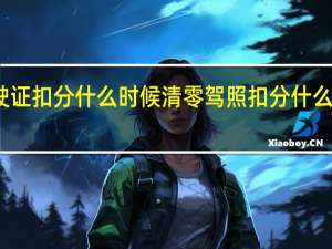 驾驶证扣分什么时候清零 驾照扣分什么时候清零