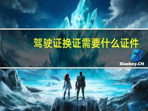 驾驶证换证需要什么证件