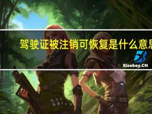 驾驶证被注销可恢复是什么意思