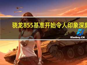 骁龙855基准开始令人印象深刻