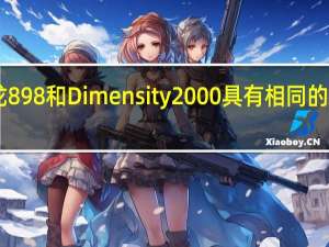 骁龙898和Dimensity2000具有相同的ARM架构