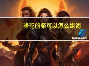 骆驼的骆可以怎么组词