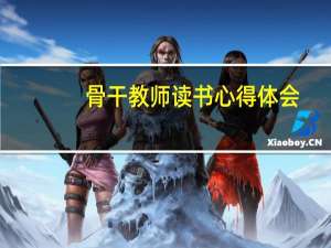 骨干教师读书心得体会