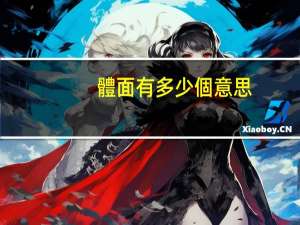 體面有多少個意思。分別是什么