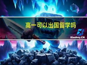 高一可以出国留学吗
