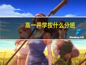 高一开学按什么分班