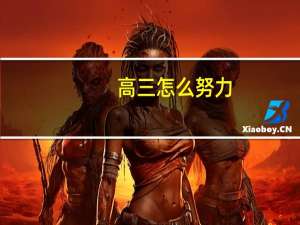高三怎么努力