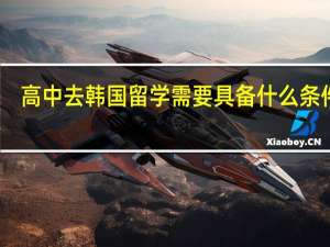 高中去韩国留学需要具备什么条件呢