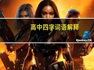 高中四字词语解释