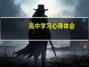 高中学习心得体会