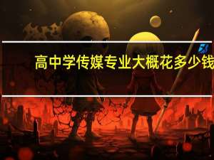 高中学传媒专业大概花多少钱