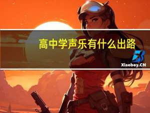 高中学声乐有什么出路
