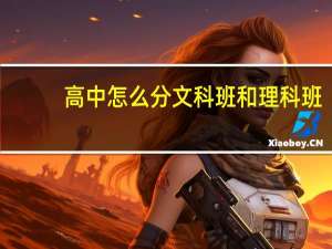 高中怎么分文科班和理科班