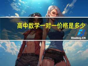 高中数学一对一价格是多少