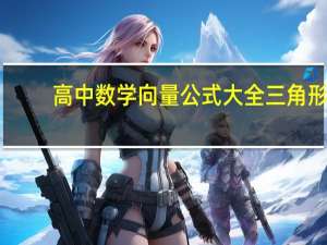 高中数学向量公式大全三角形（高中数学向量公式）