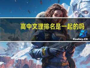 高中文理排名是一起的吗