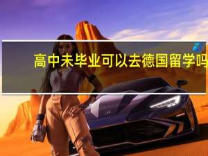 高中未毕业可以去德国留学吗