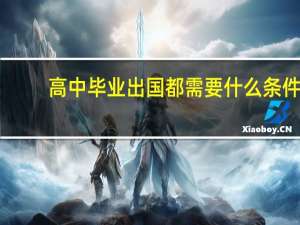 高中毕业出国都需要什么条件