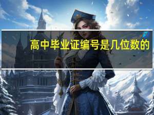 高中毕业证编号是几位数的