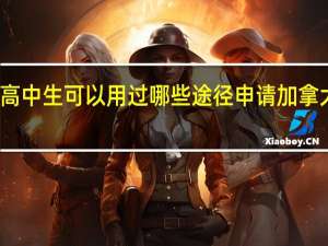 高中生可以用过哪些途径申请加拿大留学