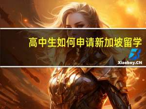 高中生如何申请新加坡留学