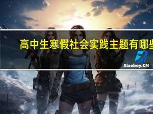 高中生寒假社会实践主题有哪些