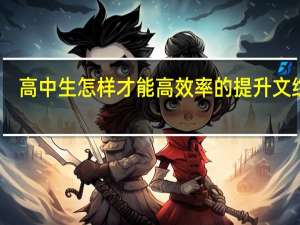 高中生怎样才能高效率的提升文综呢