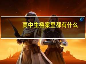 高中生档案里都有什么