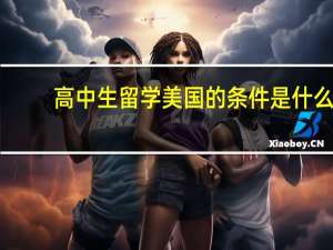 高中生留学美国的条件是什么